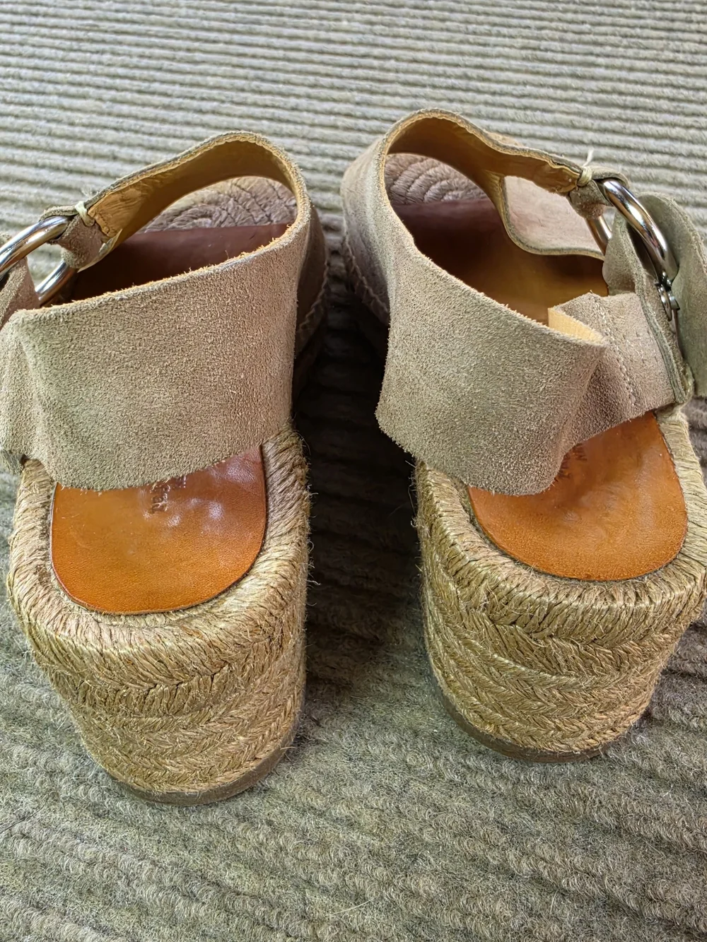 Rag & Bone New York Womens Arc Espadrille Wedge Platform Sandals 37 Tan